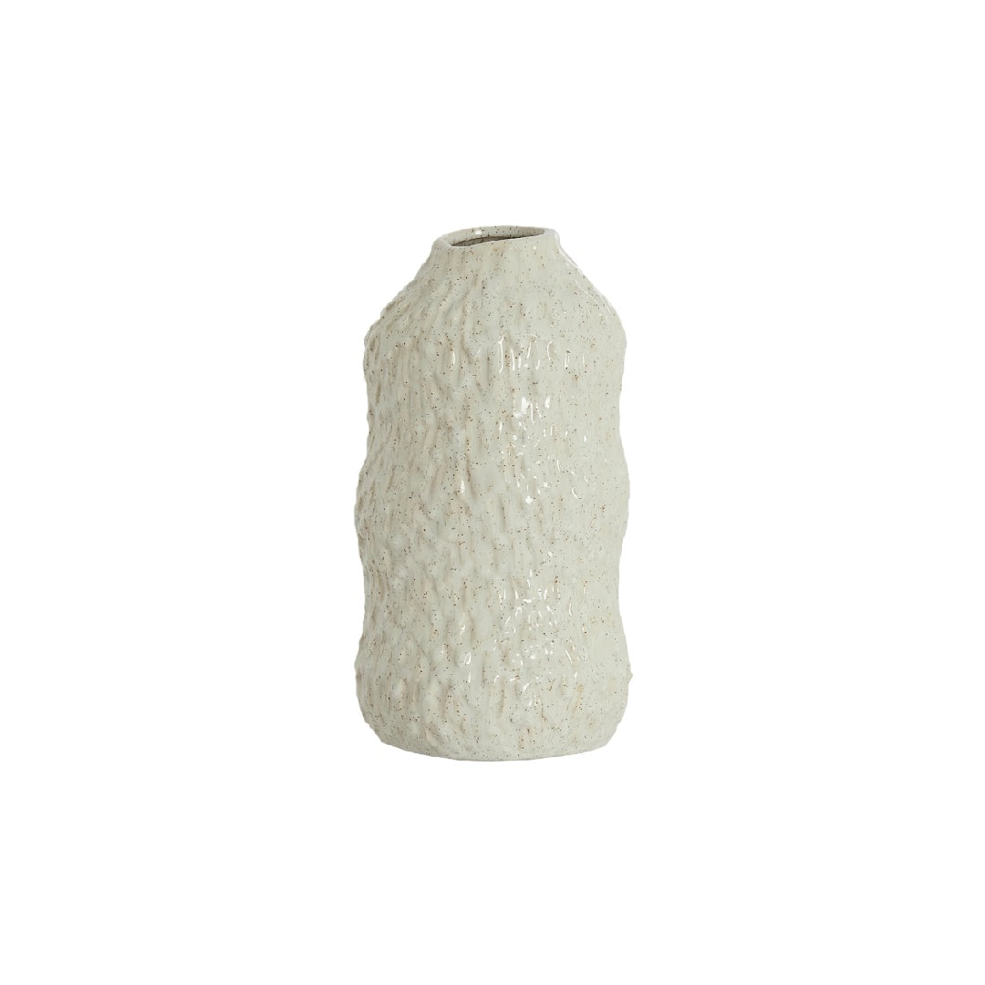 Organic Textured Speckled Ceramic Vase - Handcrafted Stoneware Bud Vase
